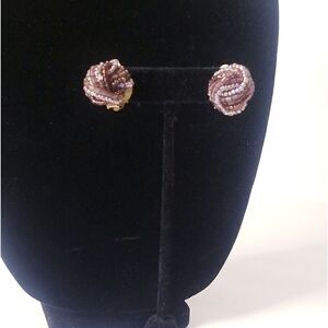 5/$25 Vintage glass beaded clip on earrings